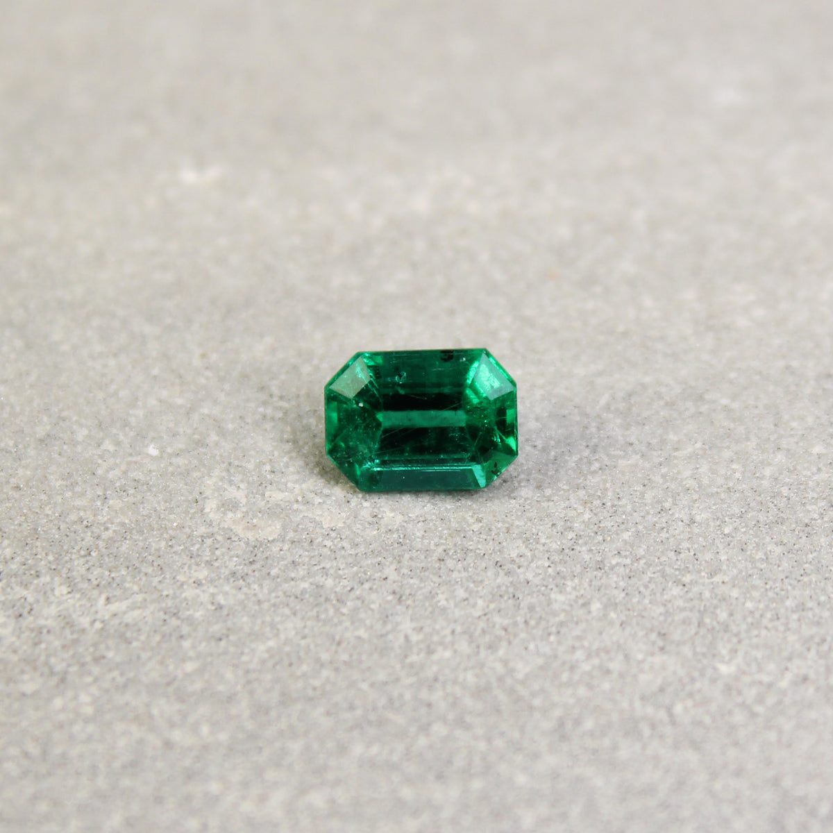 1.05ct Emerald Fleur de Luce Solitaire Engagement Ring in 18k Yellow Gold