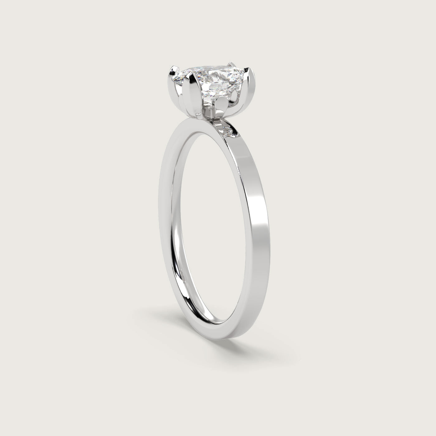 Oval Diamond Engagement Ring in Fleur de Luce Setting