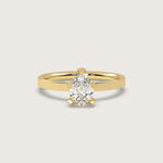 Pear Shape Diamond Engagement Ring in Fleur de Luce Setting