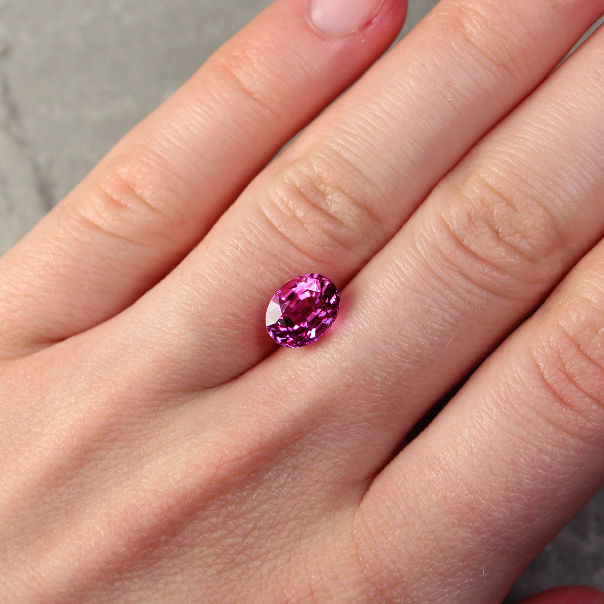 3.04ct Pink Sapphire Fleur de Luce Solitaire Engagement Ring in 18k Rose Gold