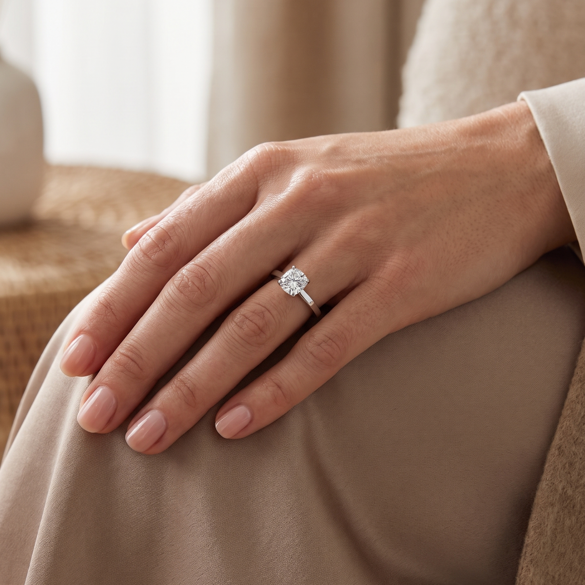 Cushion Diamond Engagement Ring