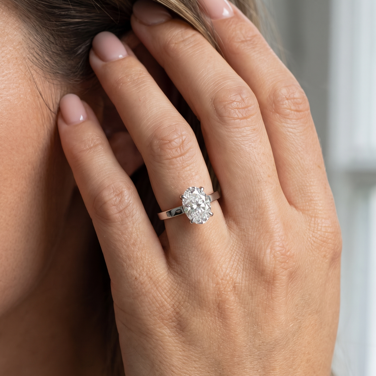 Oval Diamond Engagement Ring