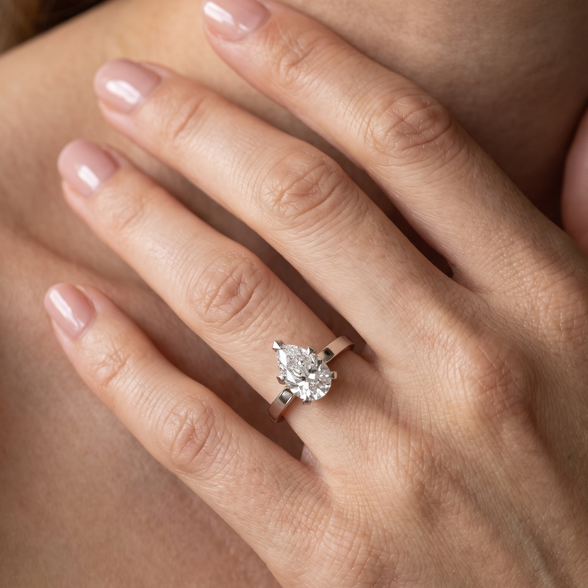 Pear Shape Diamond Engagement Ring