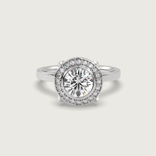 Round Halo Engagement Ring