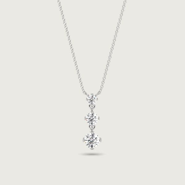 trilogy diamond necklace - white gold