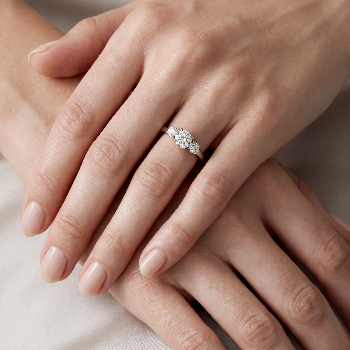Diamond Trilogy Engagement Ring