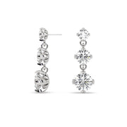 Fleur de Luce Trilogy Diamond Drop Earrings (1.70 tcw)