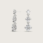 Trilogy Diamond Drop Earrings in Fleur de Luce Setting