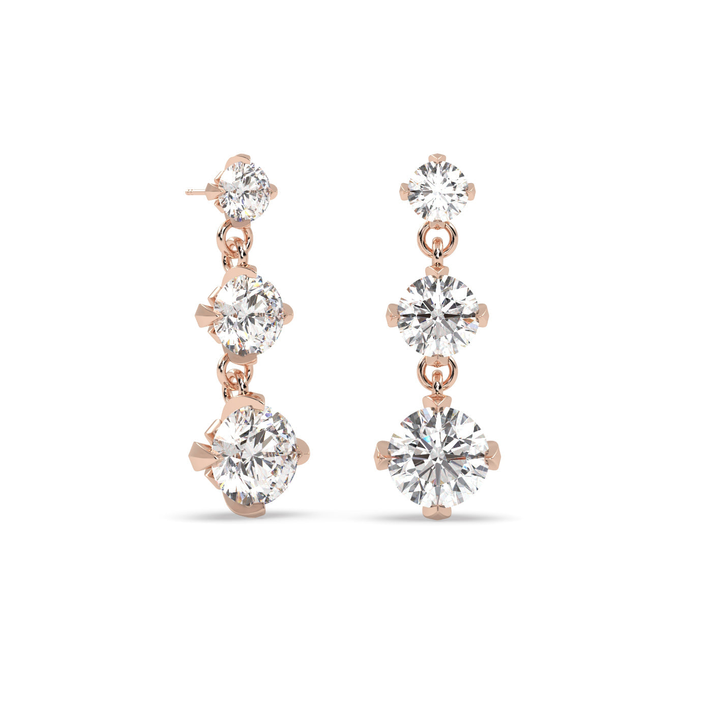 Fleur de Luce Trilogy Diamond Drop Earrings (1.70 tcw)