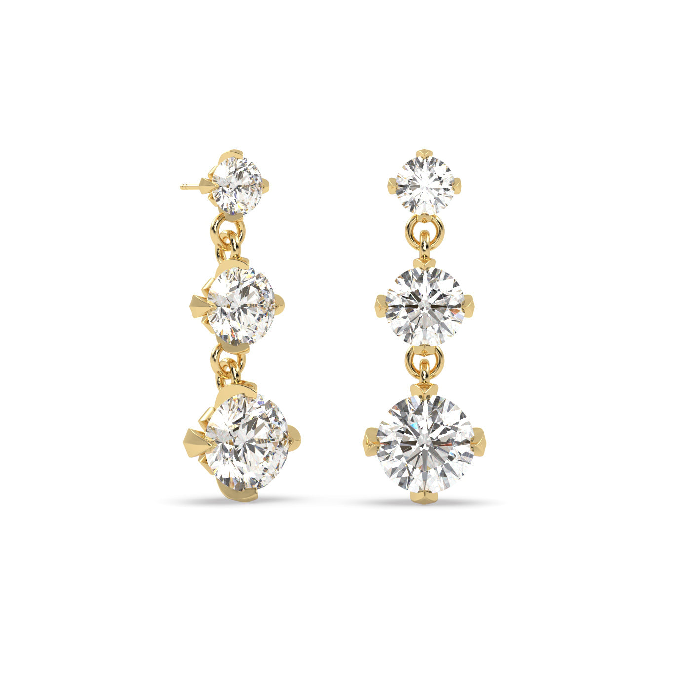 Fleur de Luce Trilogy Diamond Drop Earrings (1.70 tcw)