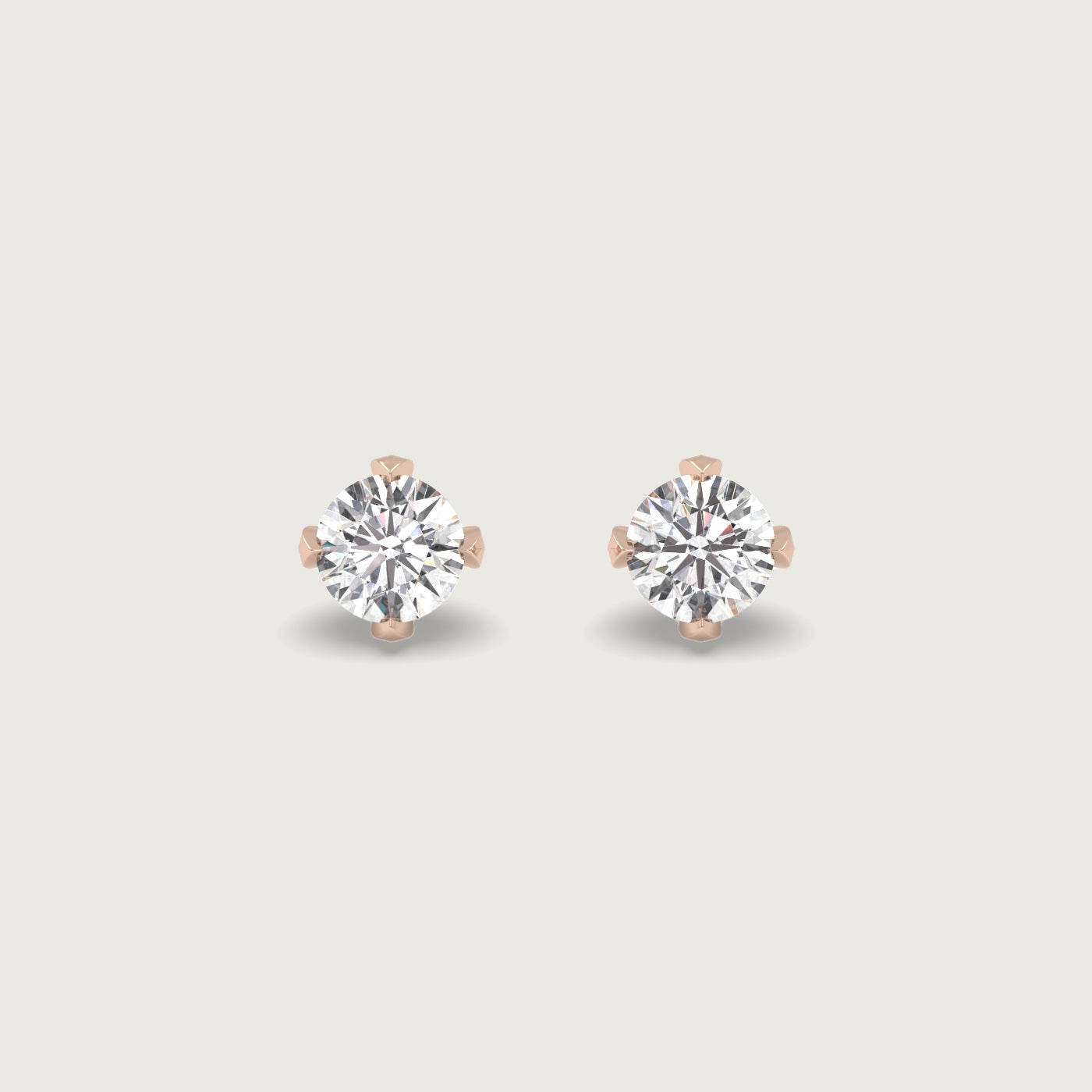 Diamond Stud Earrings in Fleur de Luce Setting