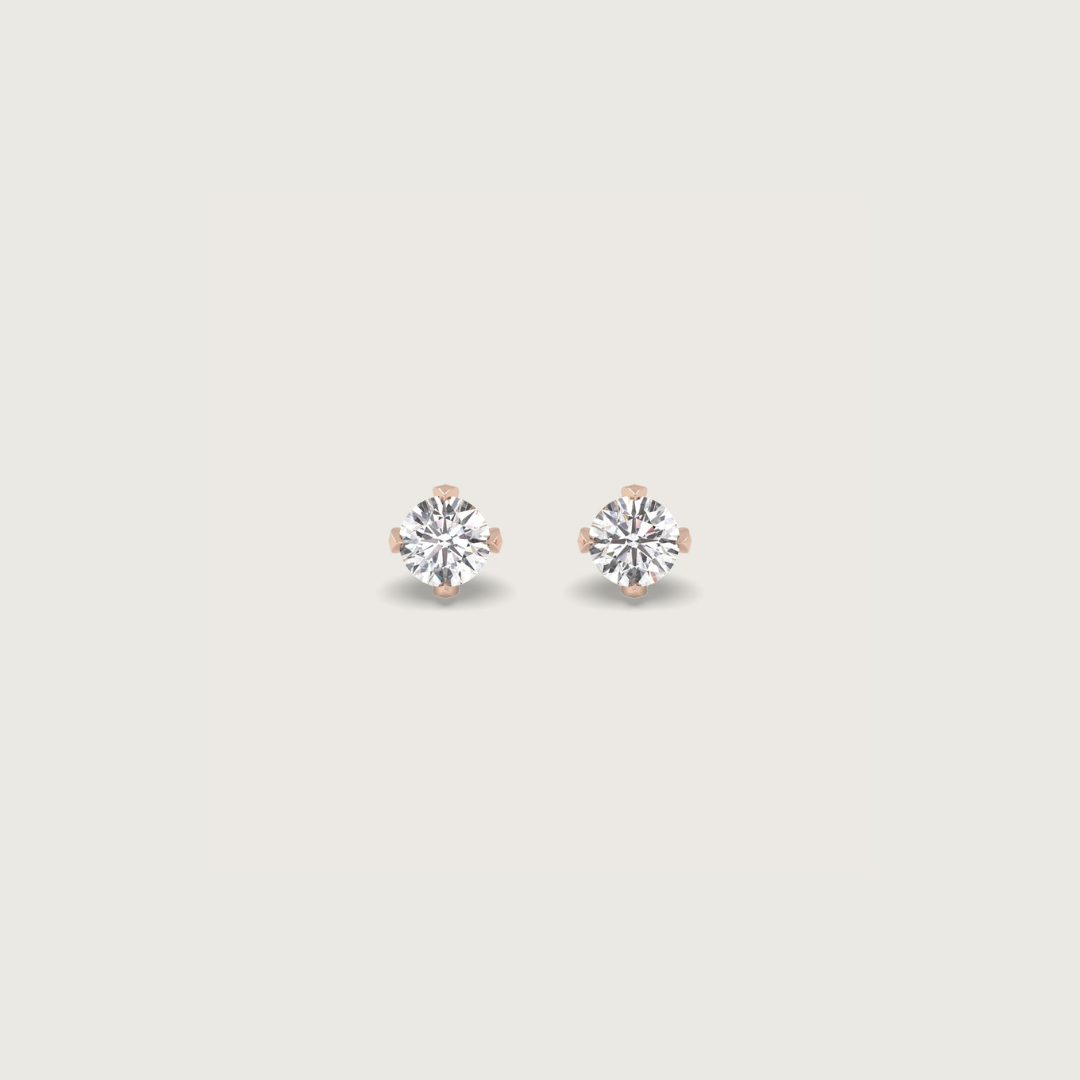 Solitaire Diamond Stud Earrings 8