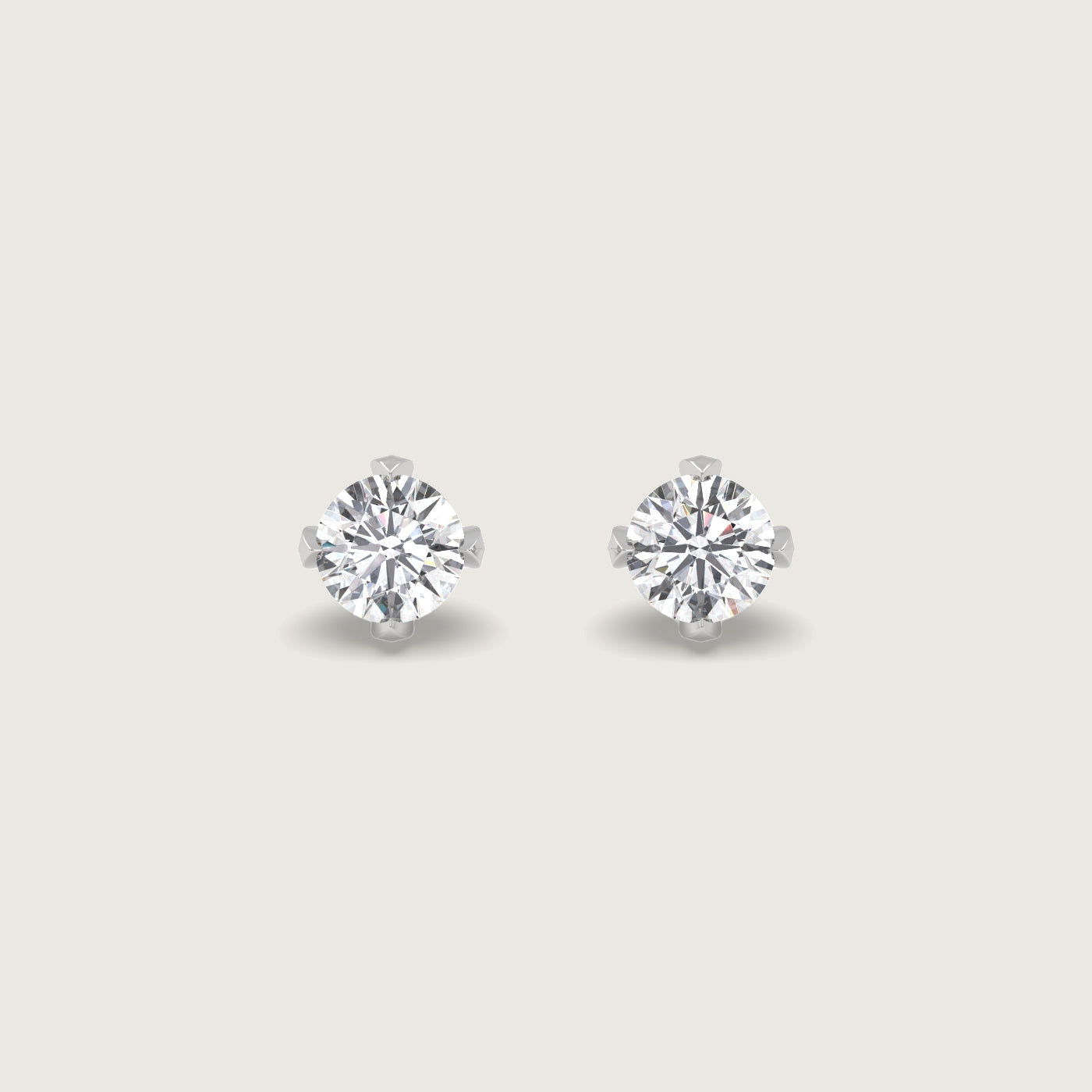 Diamond Stud Earrings in Fleur de Luce Setting