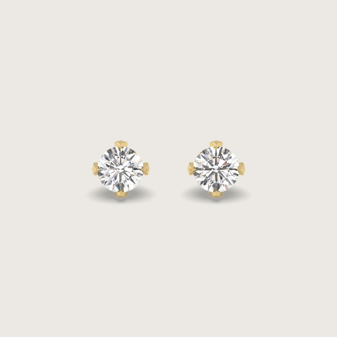 Diamond Stud Earrings in Fleur de Luce Setting