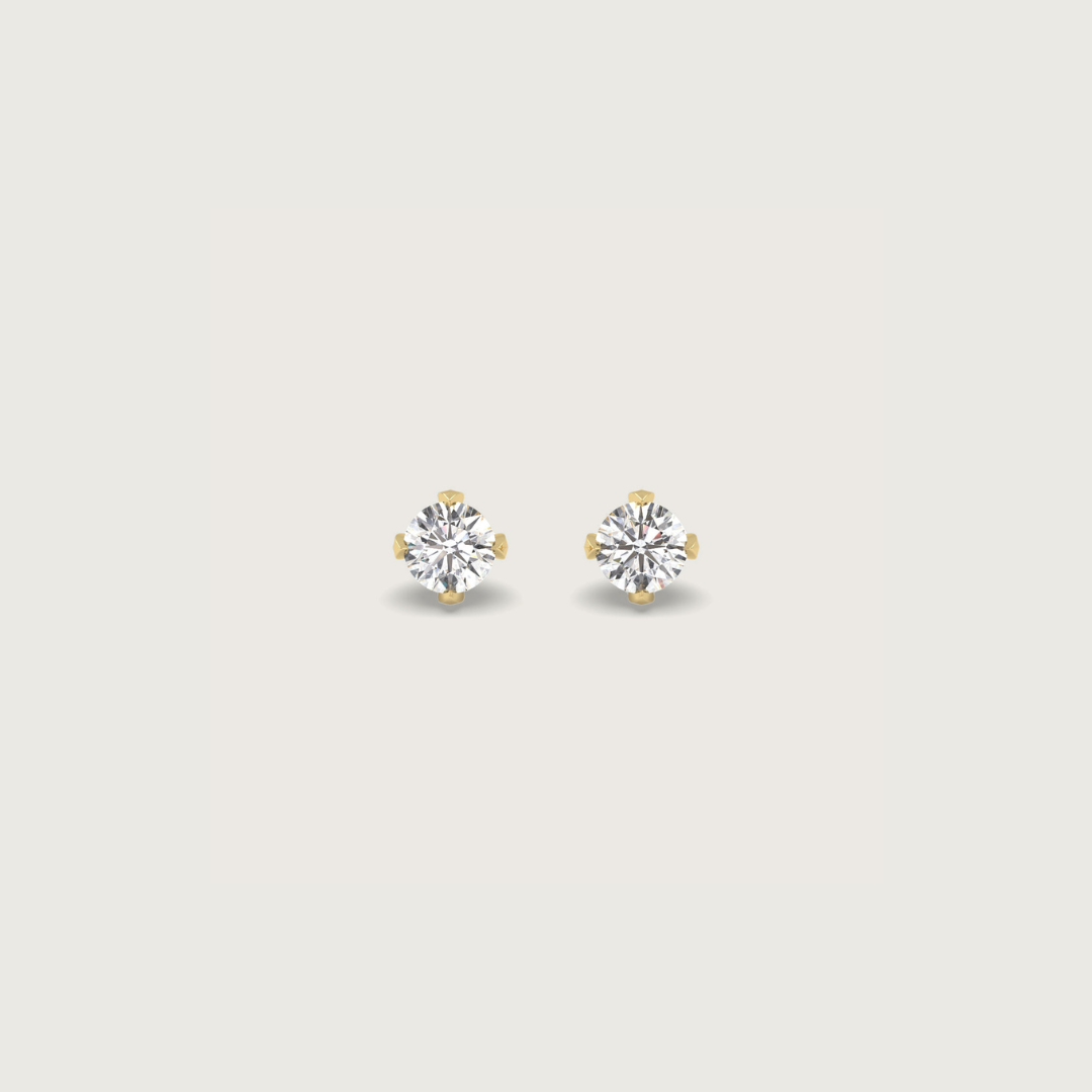 Solitaire Diamond Stud Earrings 5