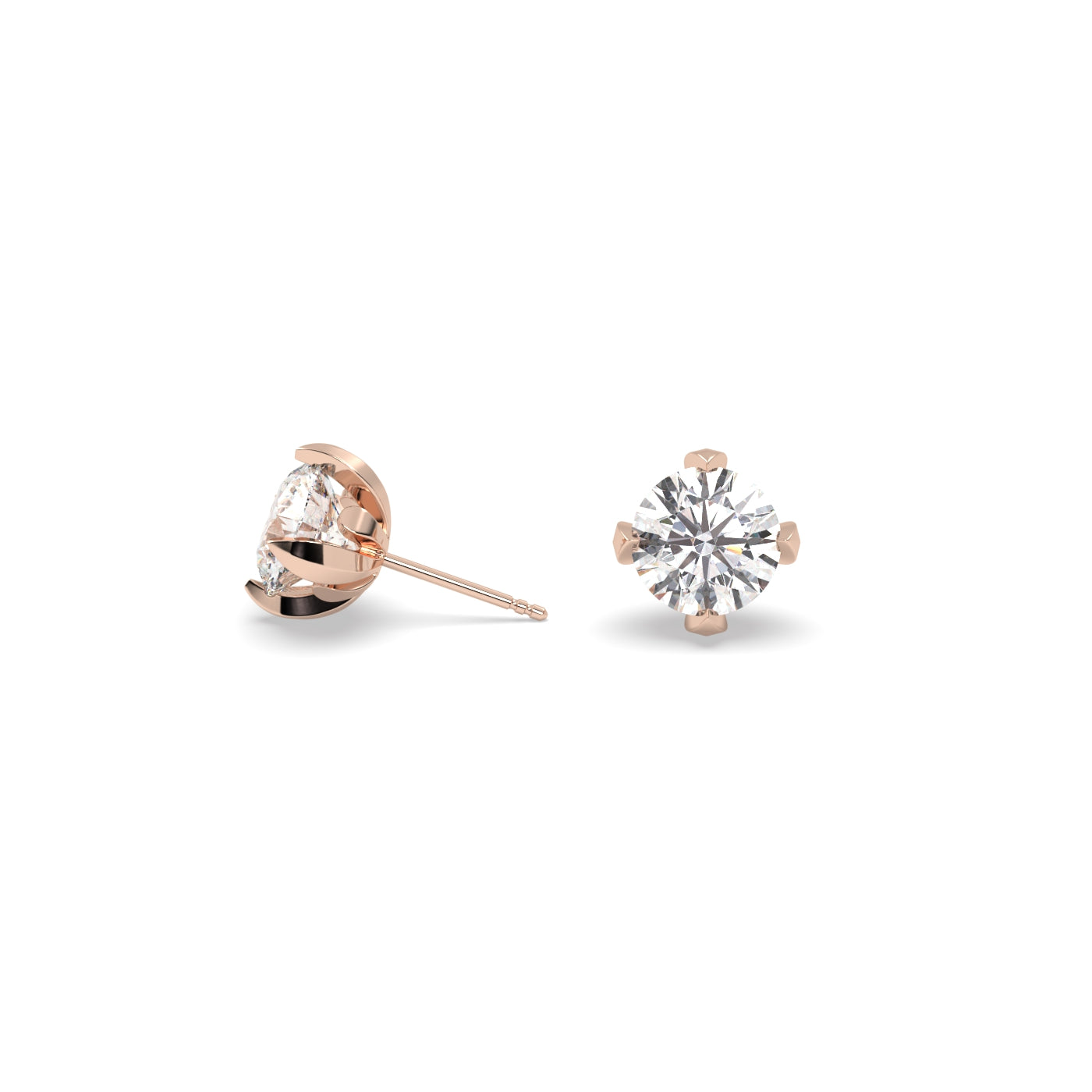 Fleur de Luce 1.00 tcw Diamond Stud Earrings