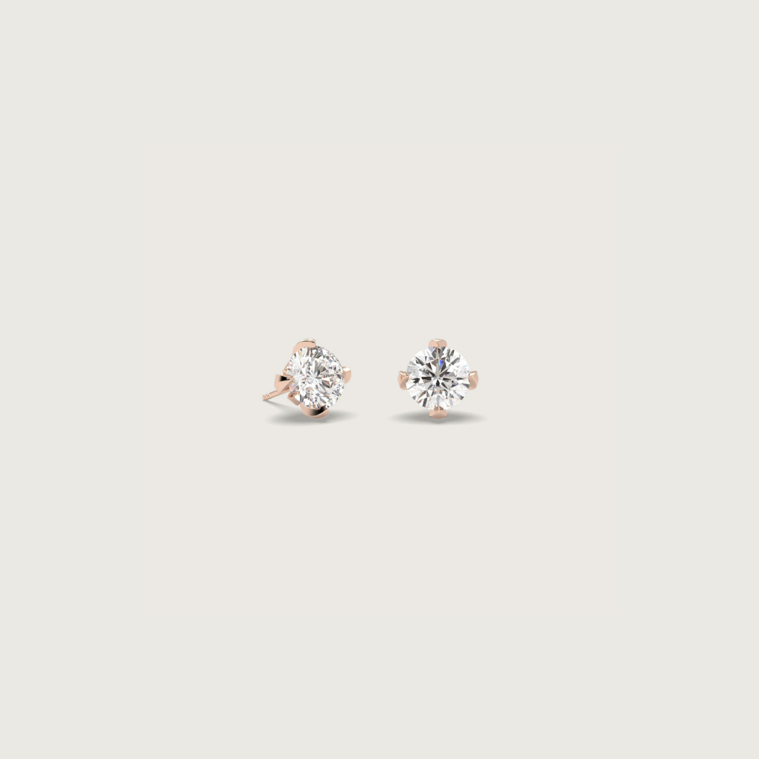 Solitaire Diamond Stud Earrings 9