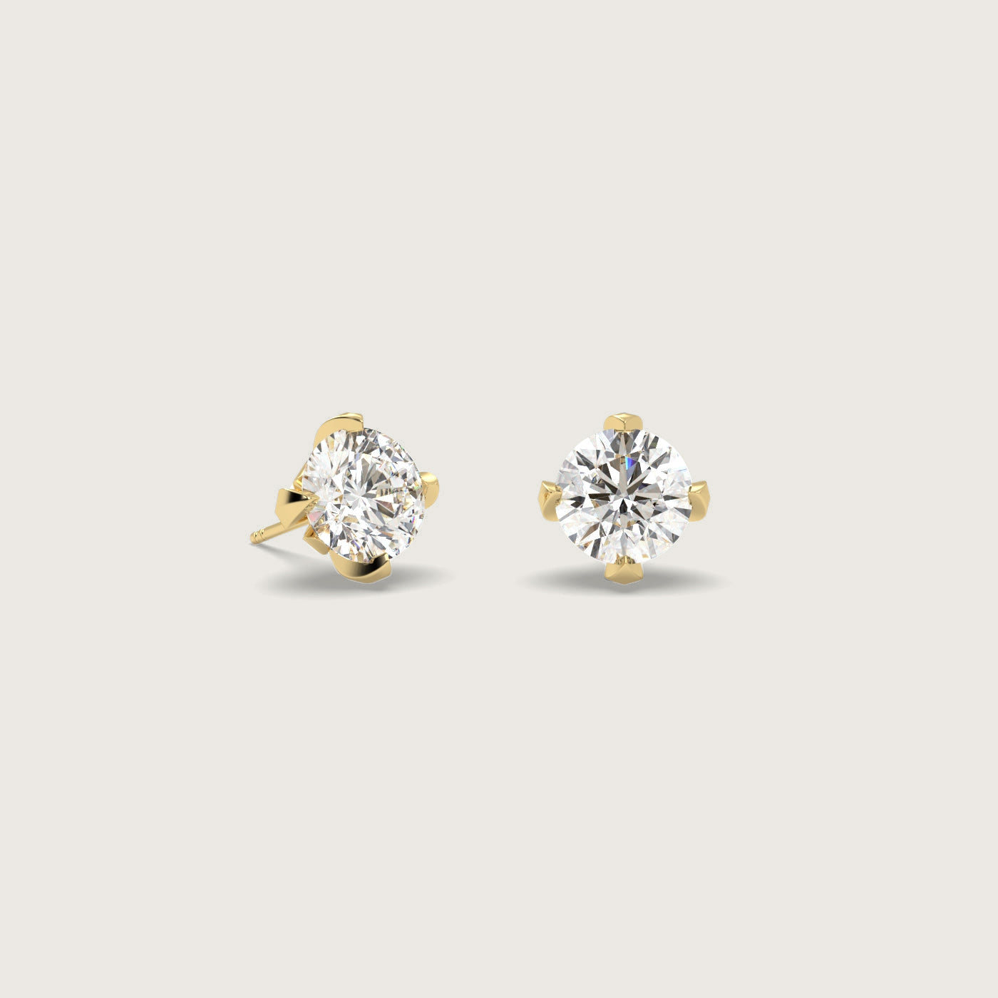 Diamond Stud Earrings in Fleur de Luce Setting