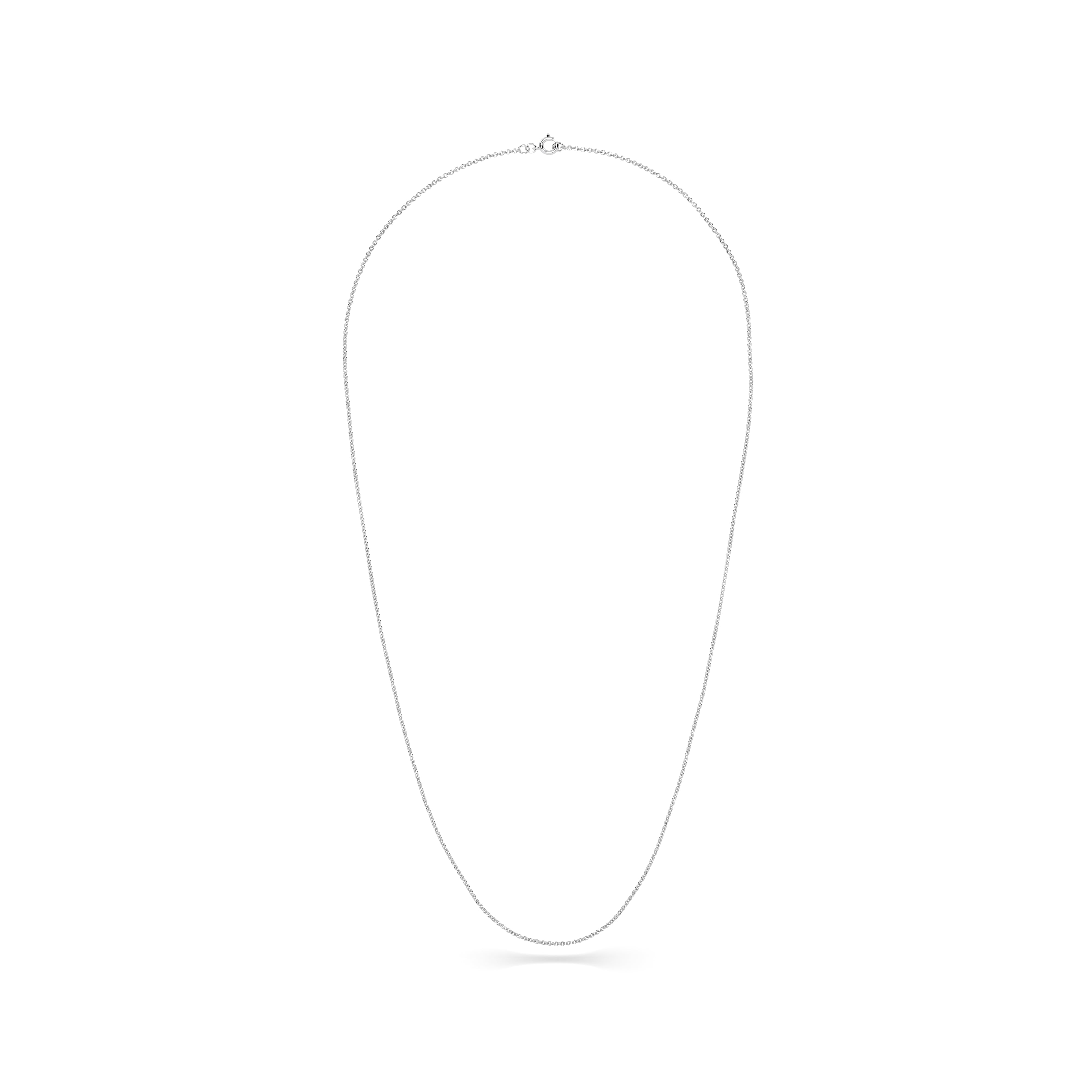 Fine Classic Necklace Chain in 18k White Gold