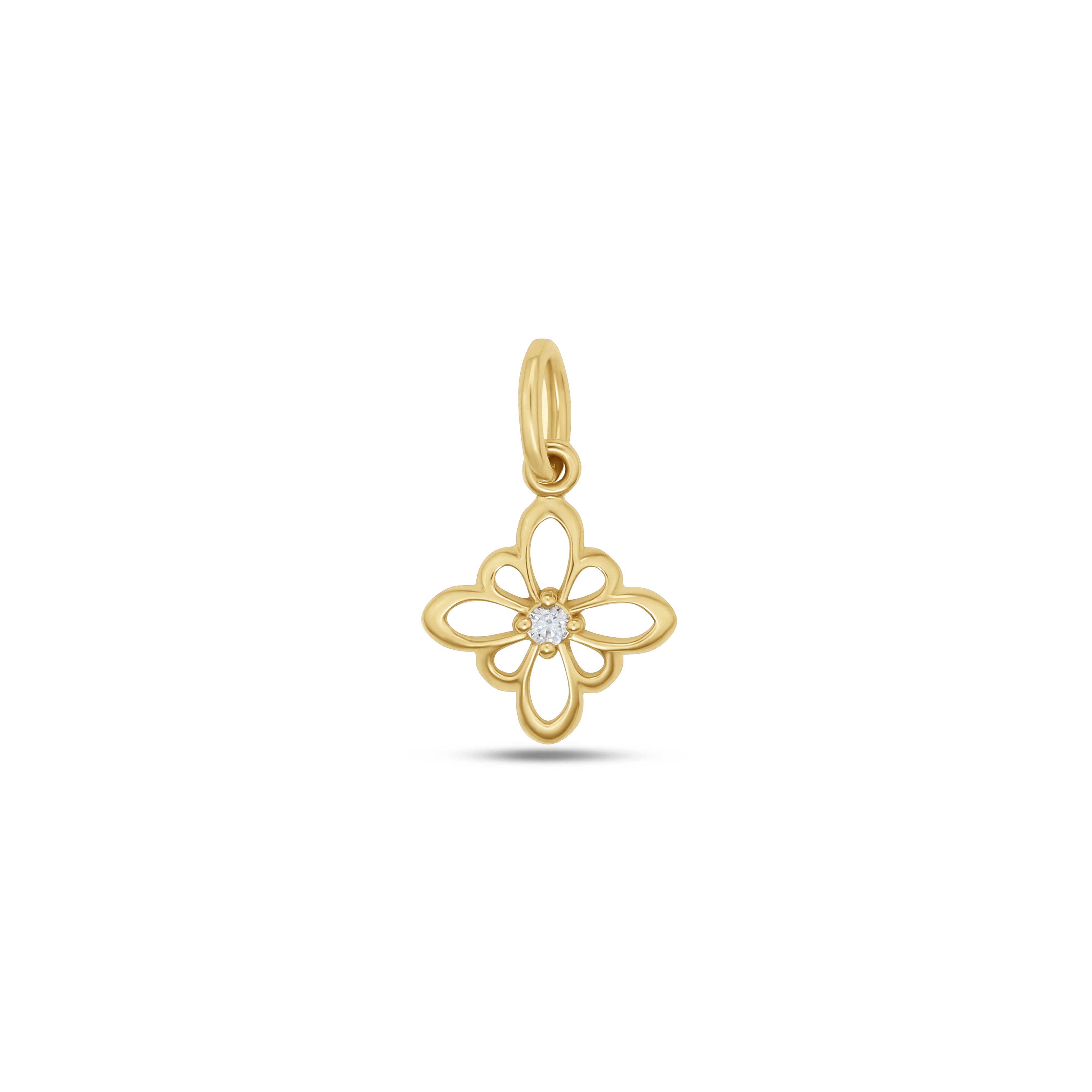 Fleur de Luce Silhouette Pendant in 18k Yellow Gold