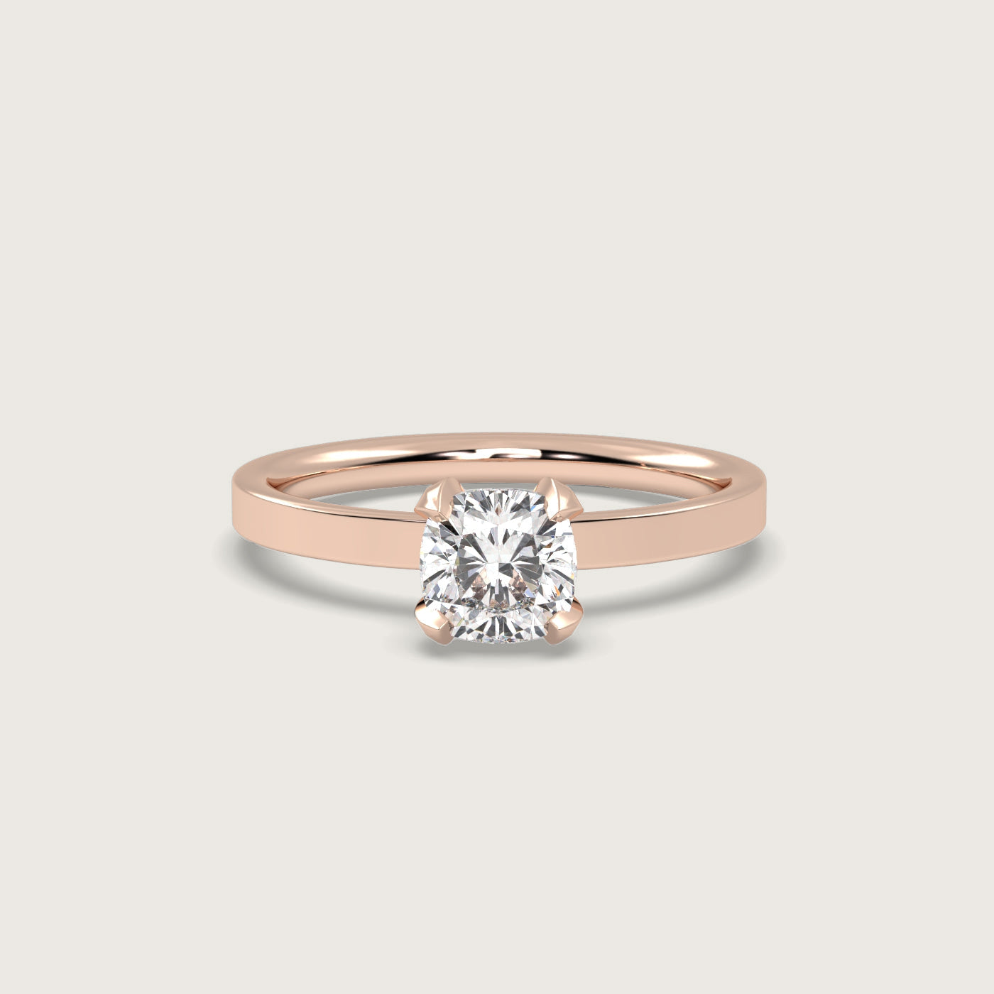 Cushion Diamond Engagement Ring in Fleur de Luce Setting