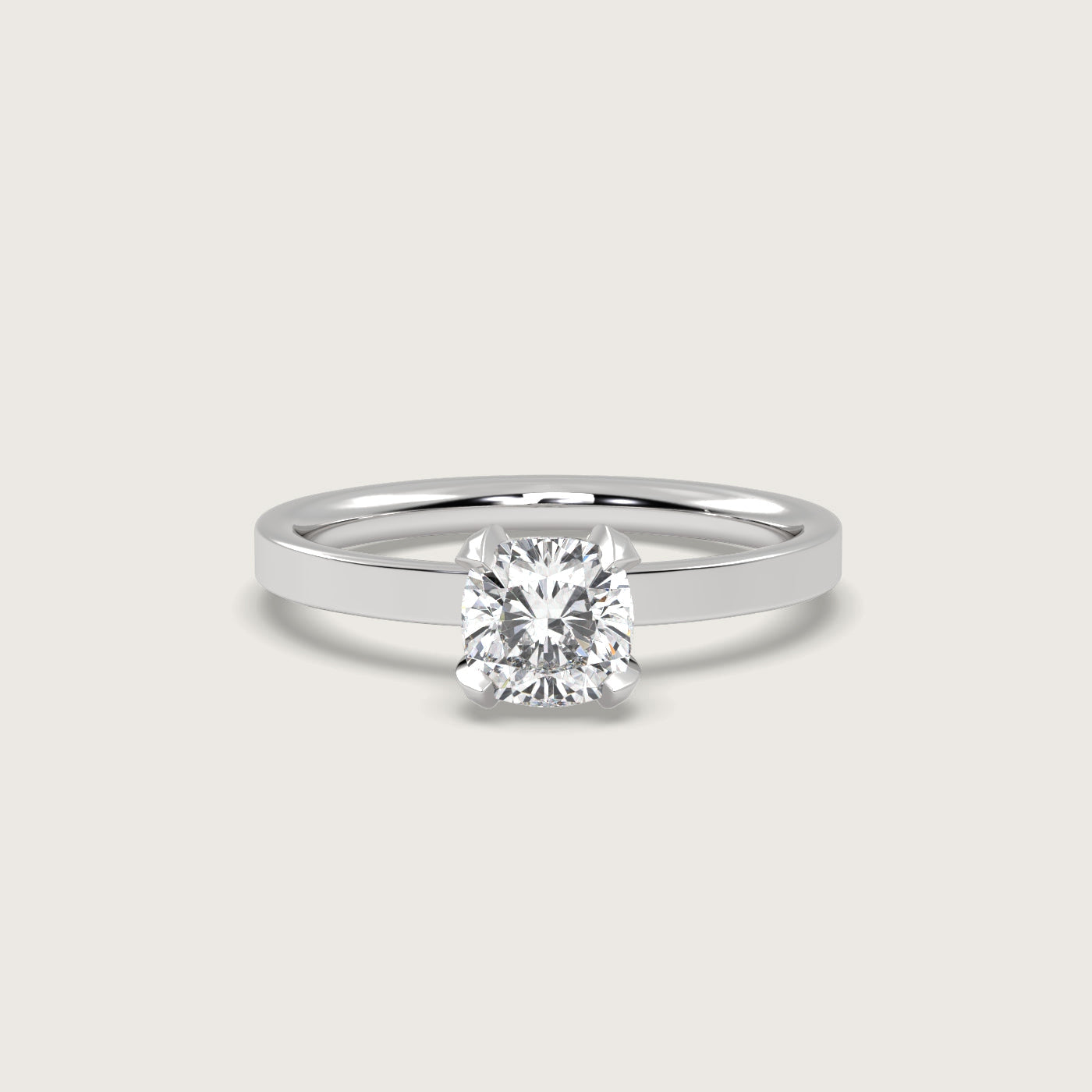 Cushion Diamond Engagement Ring in Fleur de Luce Setting