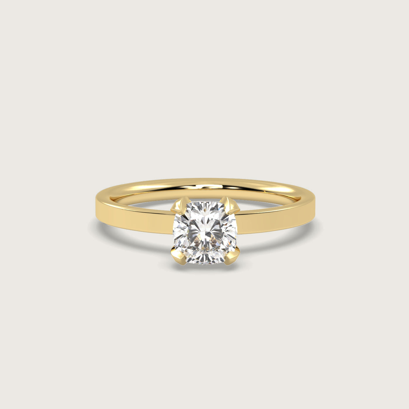 Cushion Diamond Engagement Ring in Fleur de Luce Setting