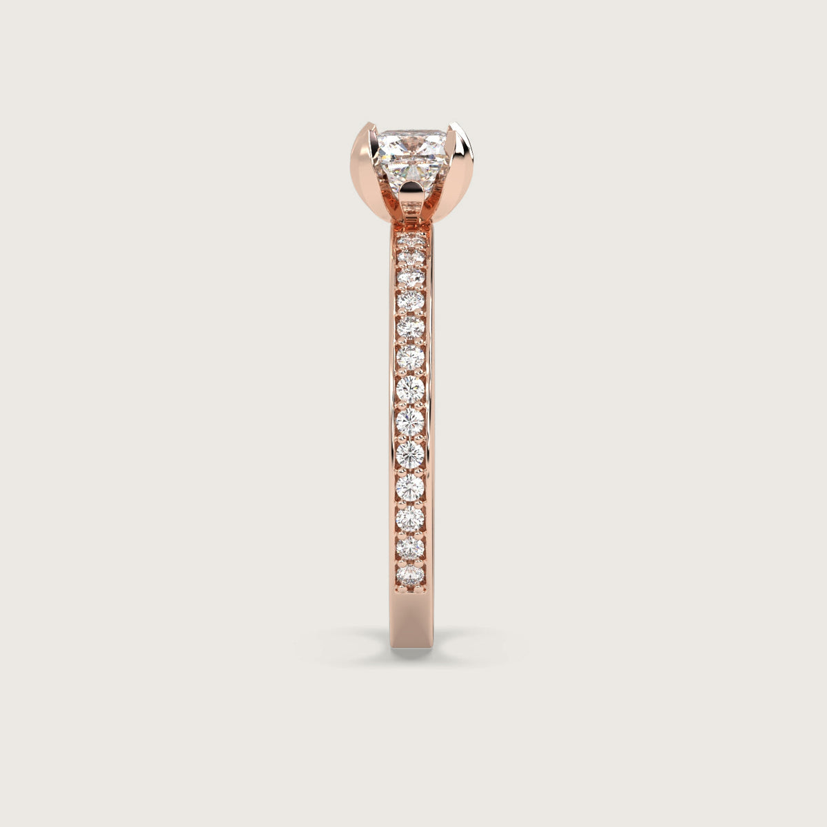 18K Rose 1ct