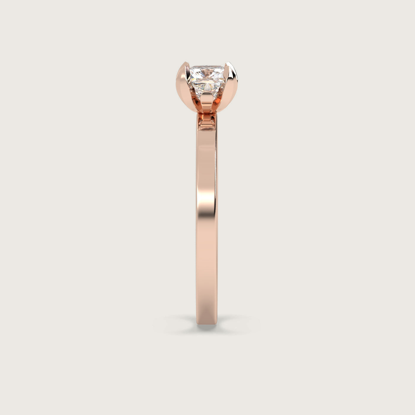 Cushion Diamond Engagement Ring in Fleur de Luce Setting