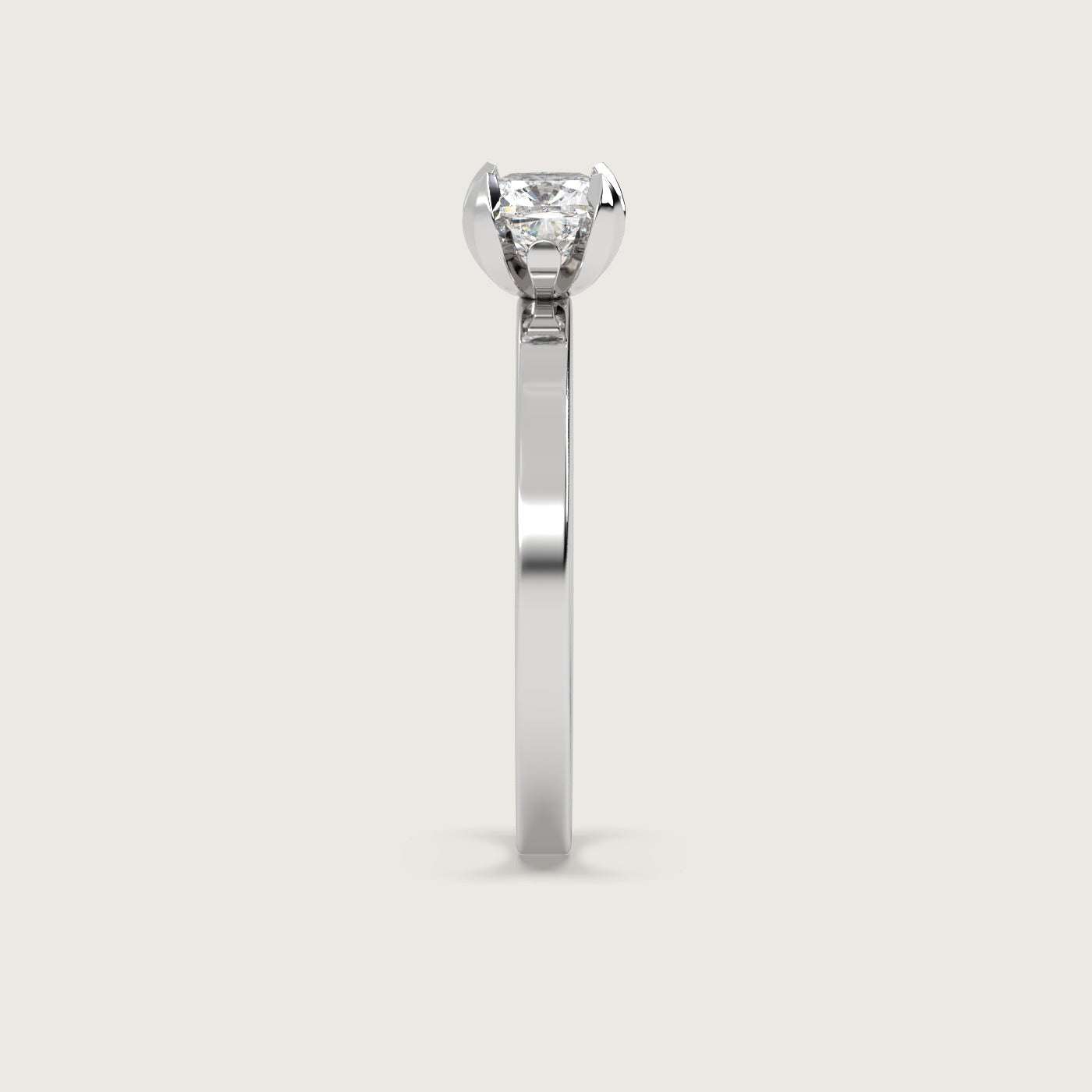 Cushion Diamond Engagement Ring in Fleur de Luce Setting