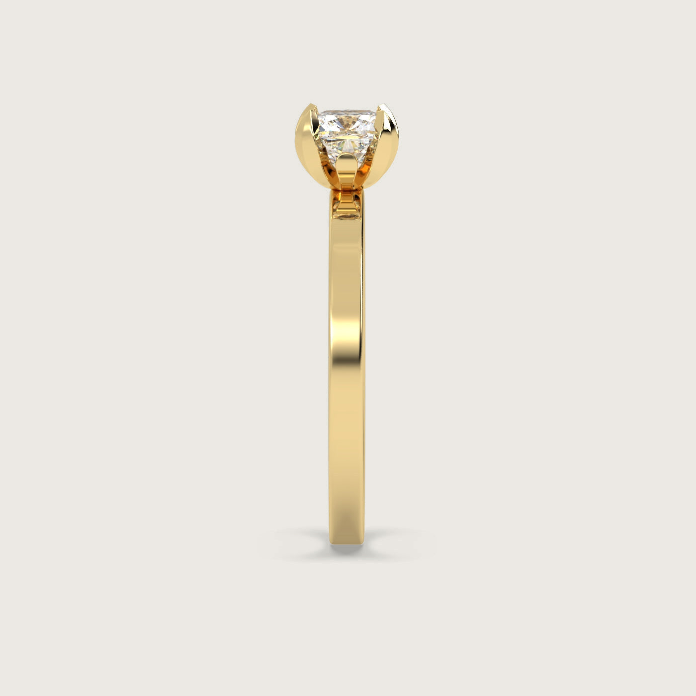 Cushion Diamond Engagement Ring in Fleur de Luce Setting