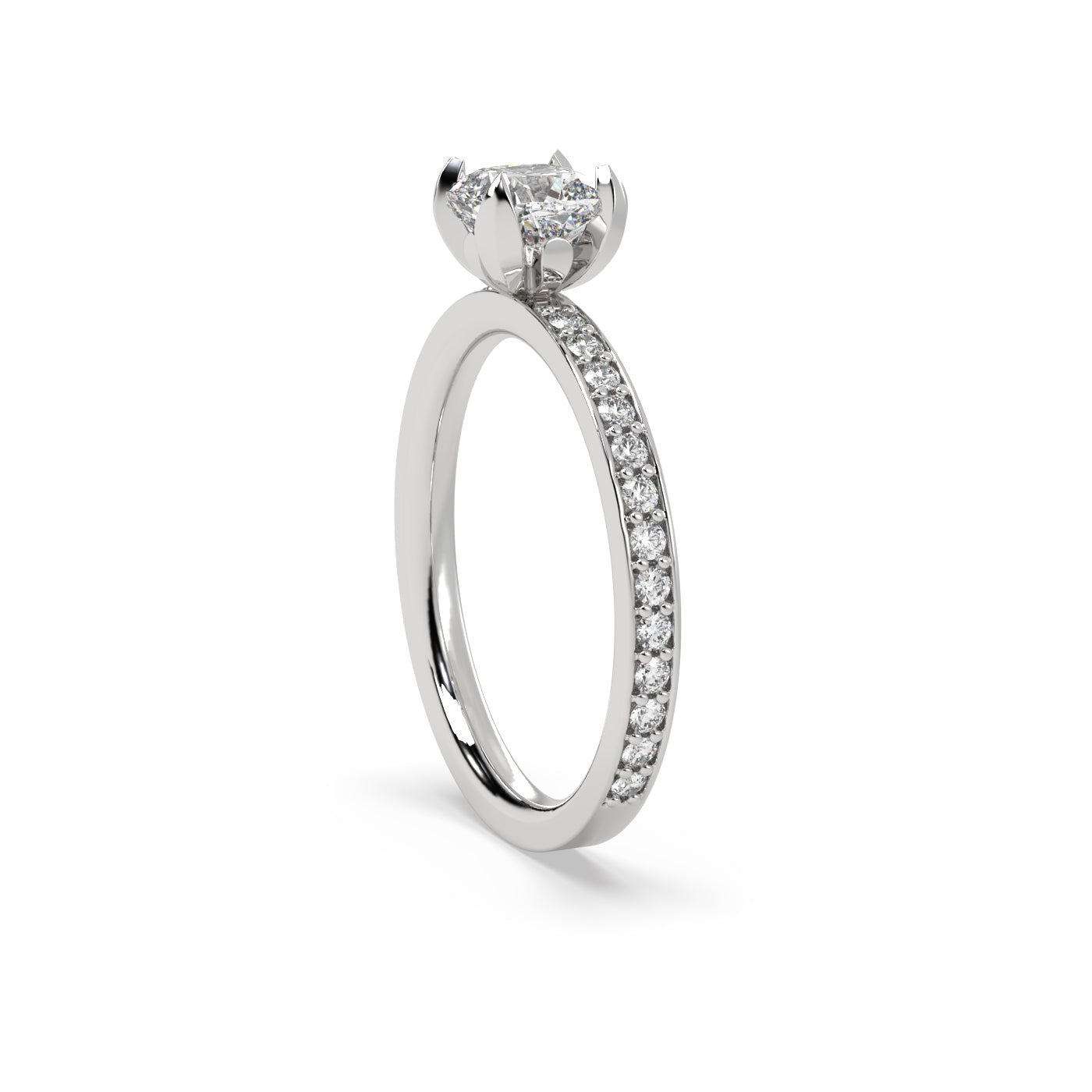 Fleur de Luce 1ct Cushion Diamond Engagement Ring