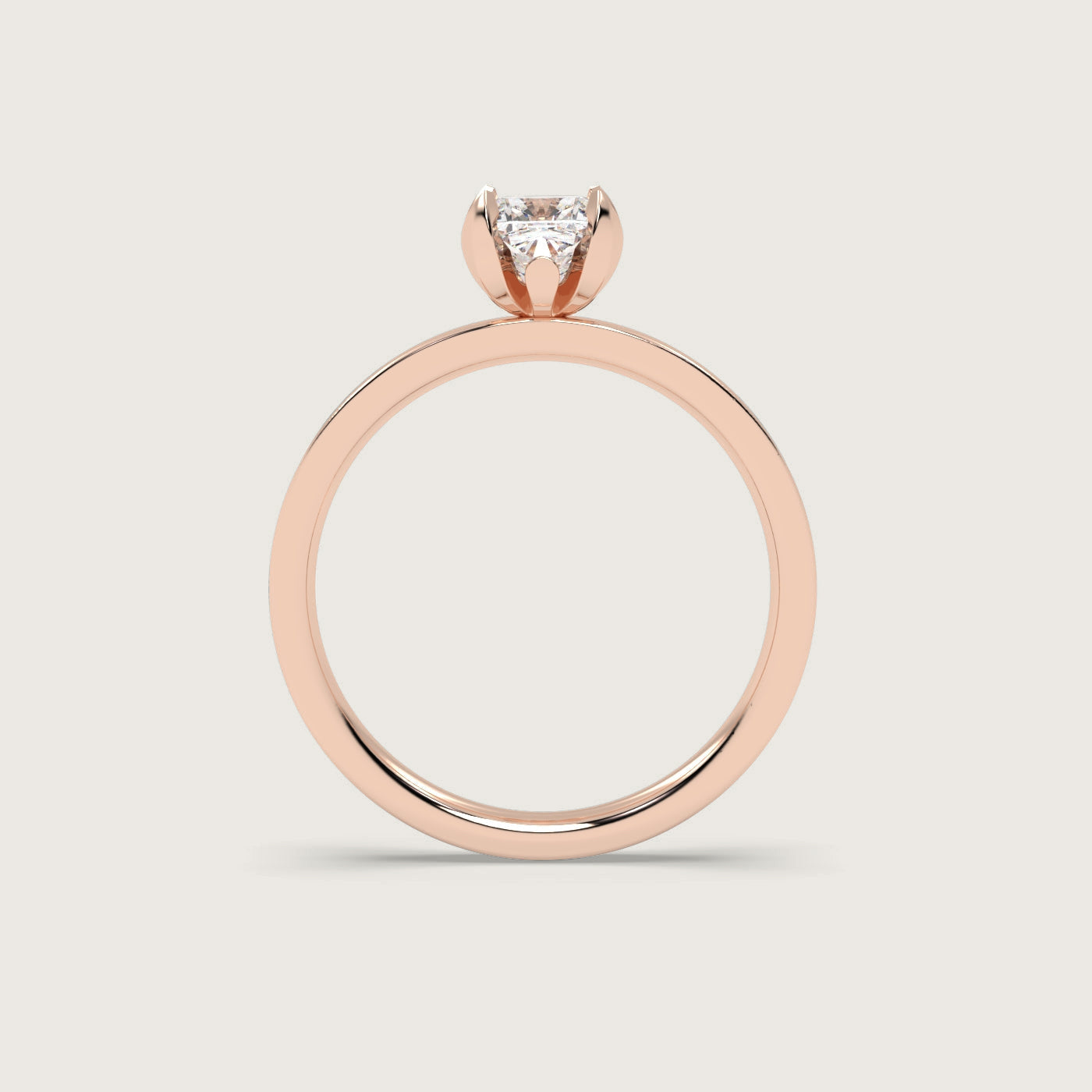 Cushion Diamond Engagement Ring in Fleur de Luce Setting