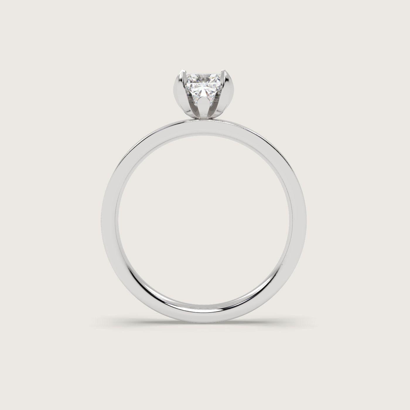 Cushion Diamond Engagement Ring in Fleur de Luce Setting