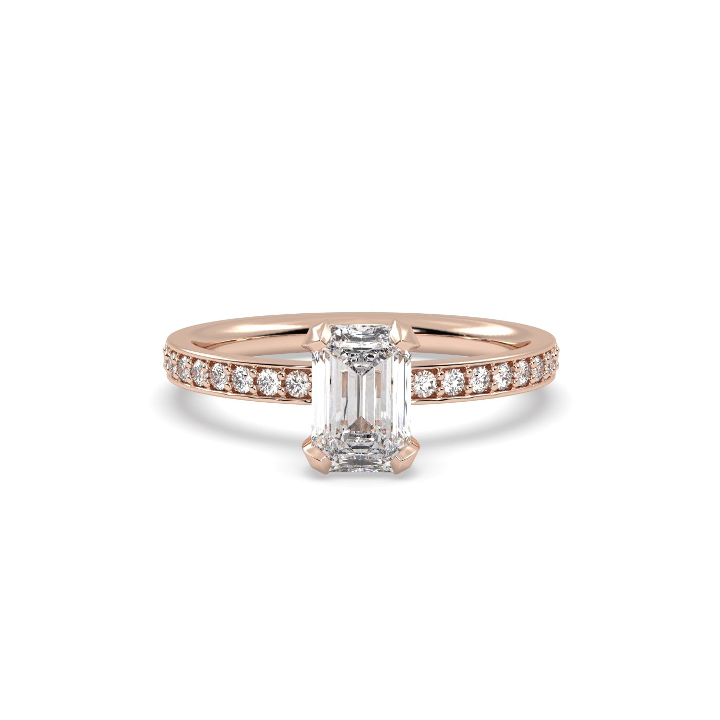 Fleur de Luce 1ct Emerald Cut Diamond Engagement Ring