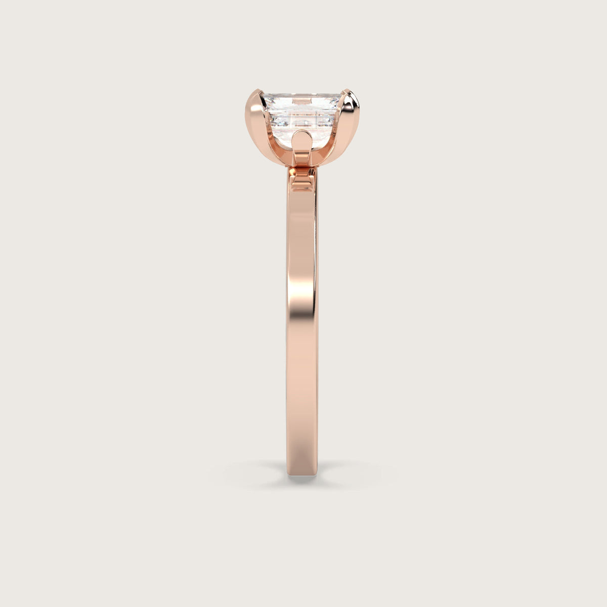 Emerald Cut Diamond Engagement Ring