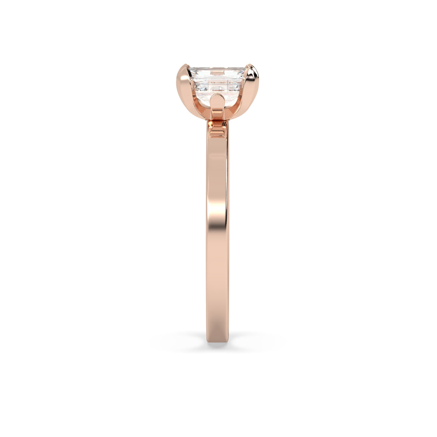 Fleur de Luce 1ct Emerald Cut Diamond Engagement Ring