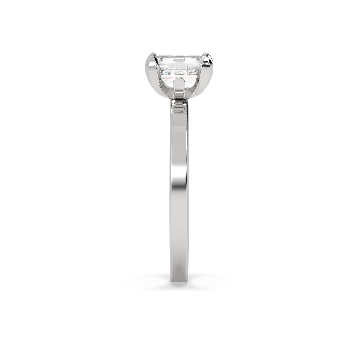 Fleur de Luce 1ct Emerald Cut Diamond Engagement Ring