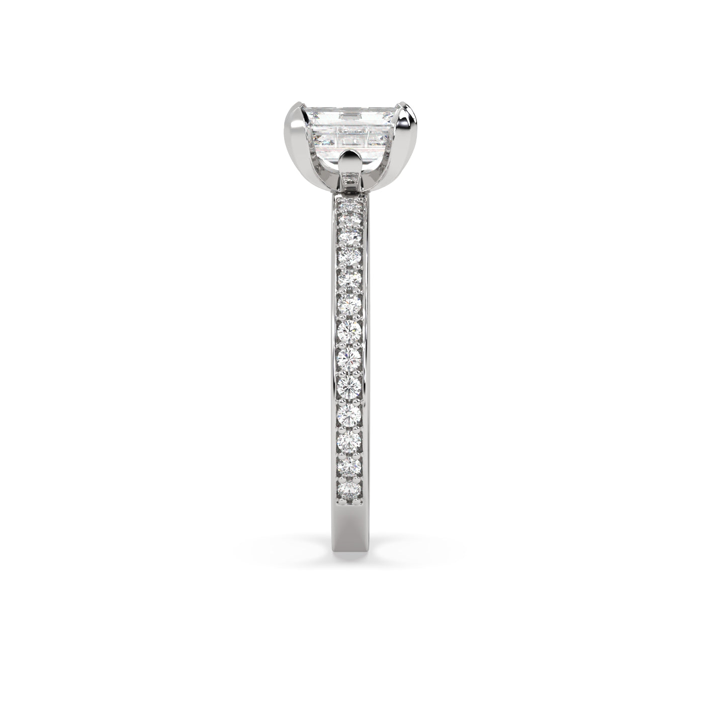 Fleur de Luce 1ct Emerald Cut Diamond Engagement Ring