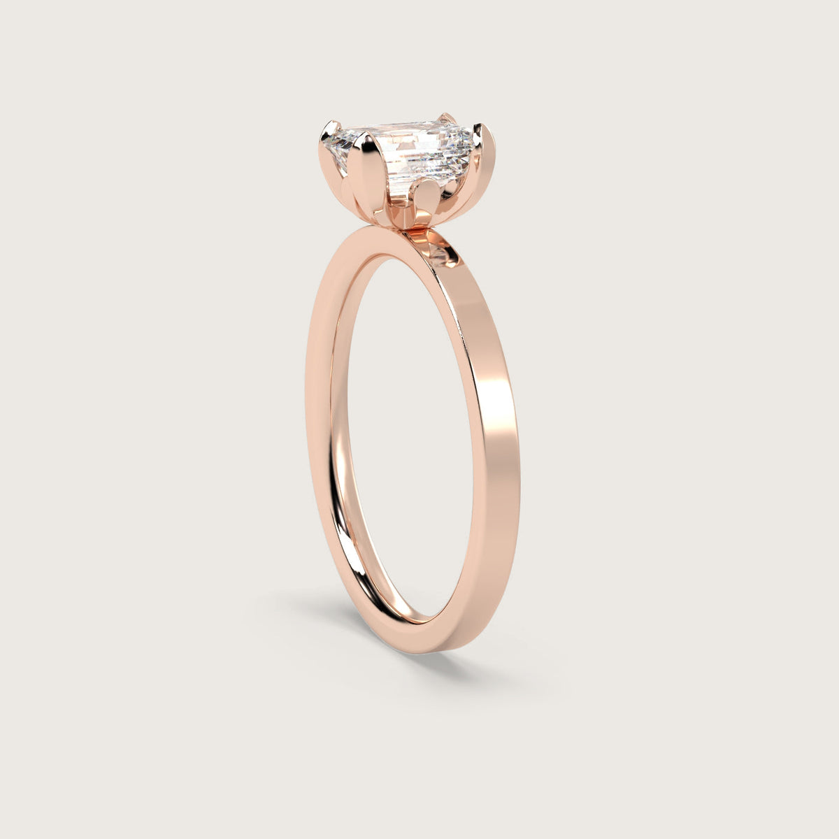 Emerald Cut Diamond Engagement Ring
