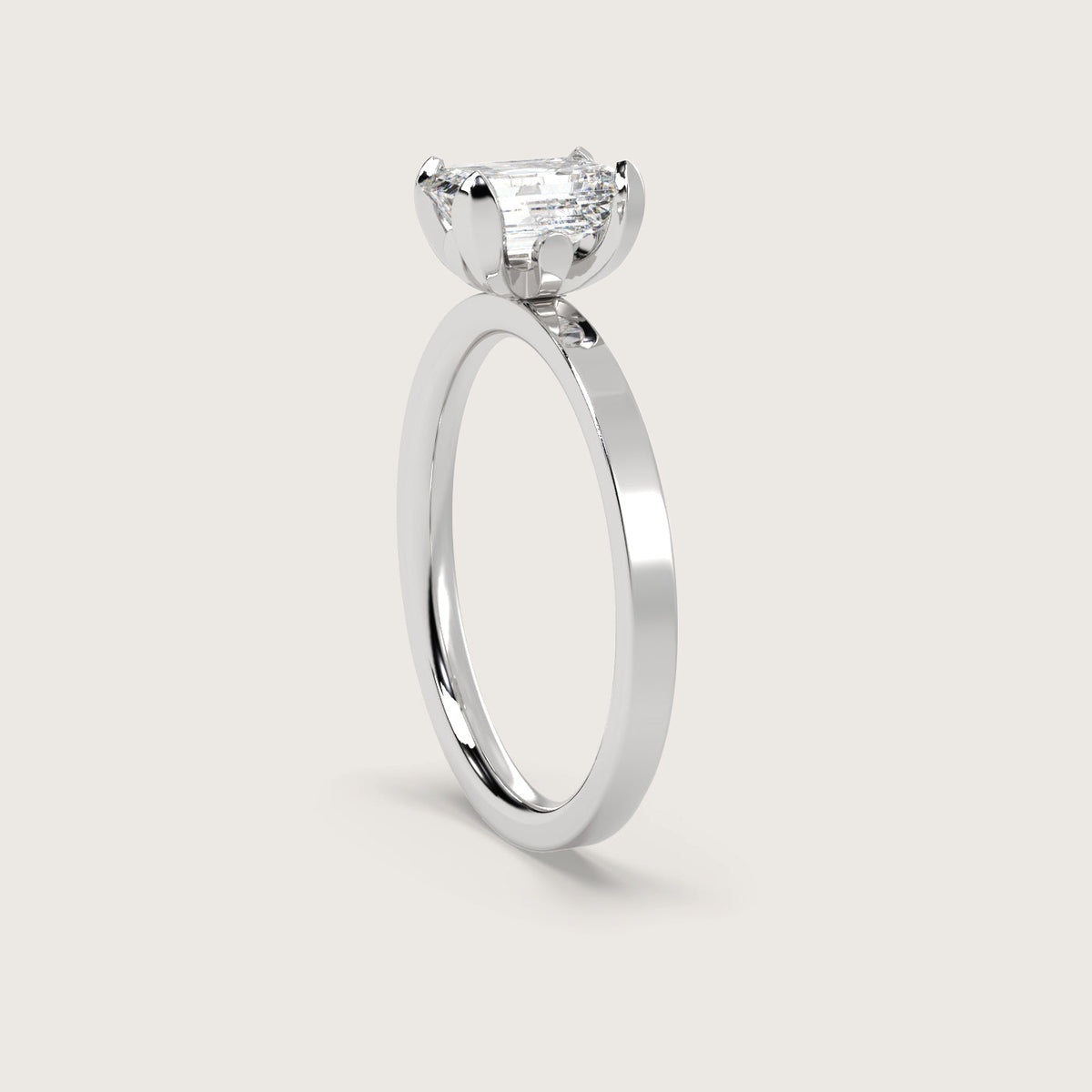 Emerald Cut Diamond Engagement Ring