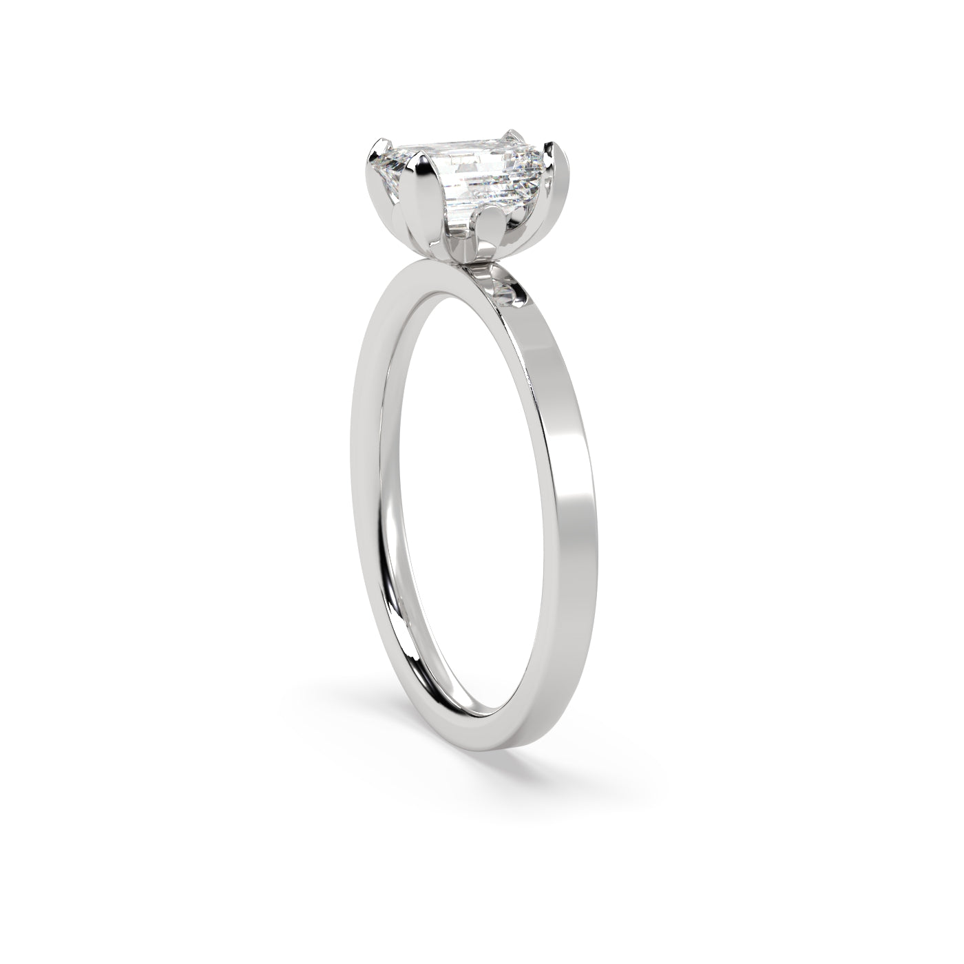 Fleur de Luce 1ct Emerald Cut Diamond Engagement Ring