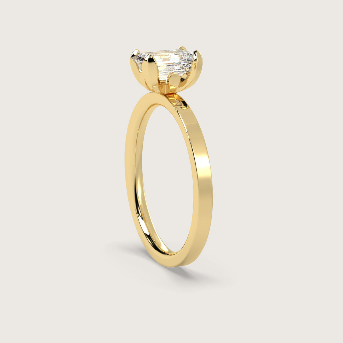 Emerald Cut Diamond Engagement Ring