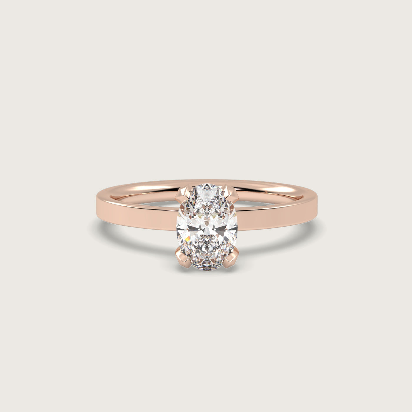 Oval Diamond Engagement Ring in Fleur de Luce Setting