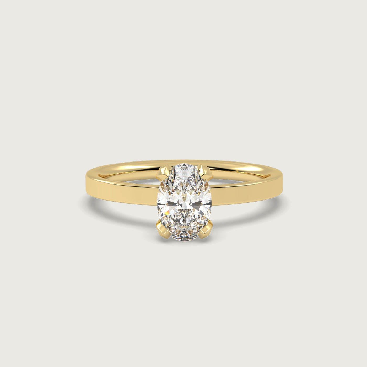 Oval Diamond Engagement Ring in Fleur de Luce Setting