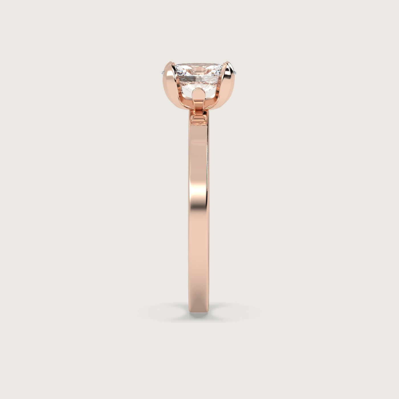 Oval Diamond Engagement Ring in Fleur de Luce Setting