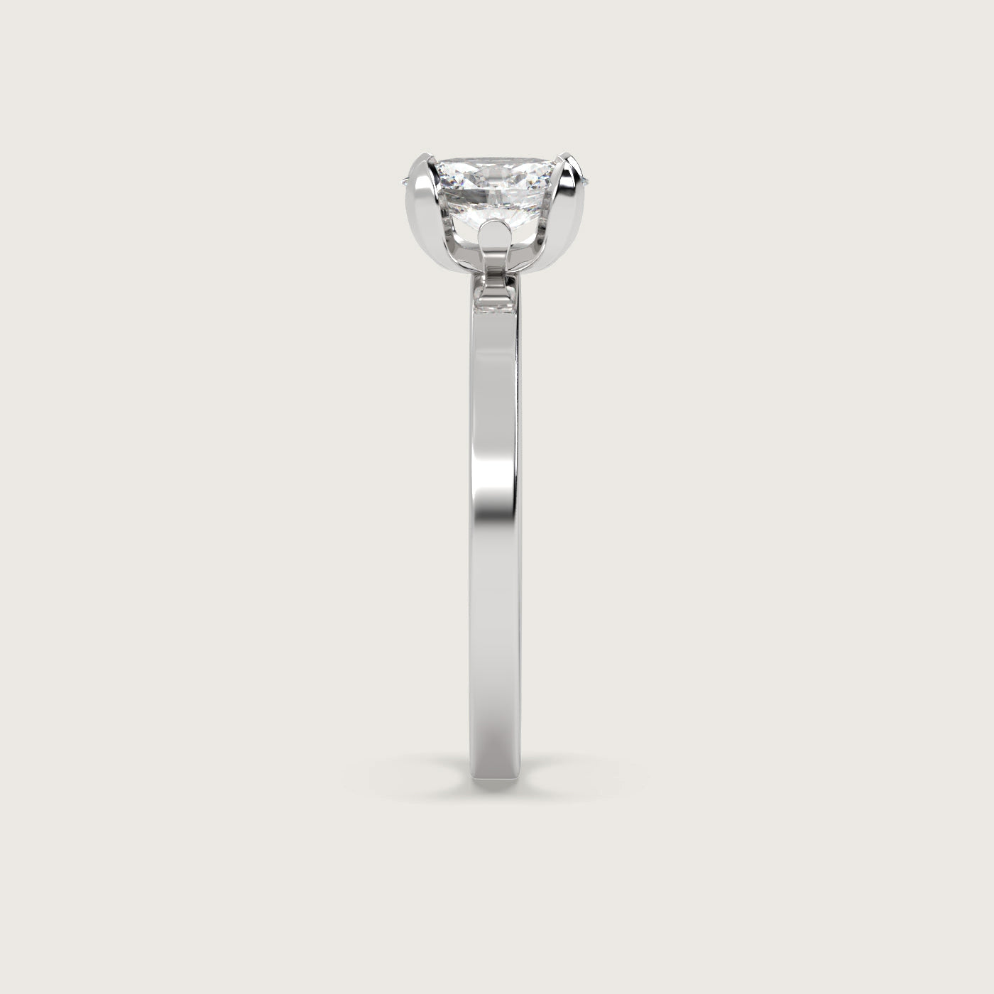 Oval Diamond Engagement Ring in Fleur de Luce Setting