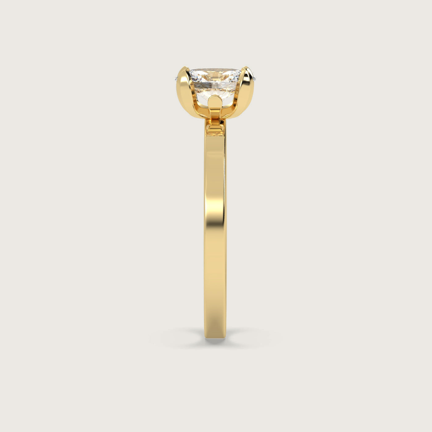 Oval Diamond Engagement Ring in Fleur de Luce Setting