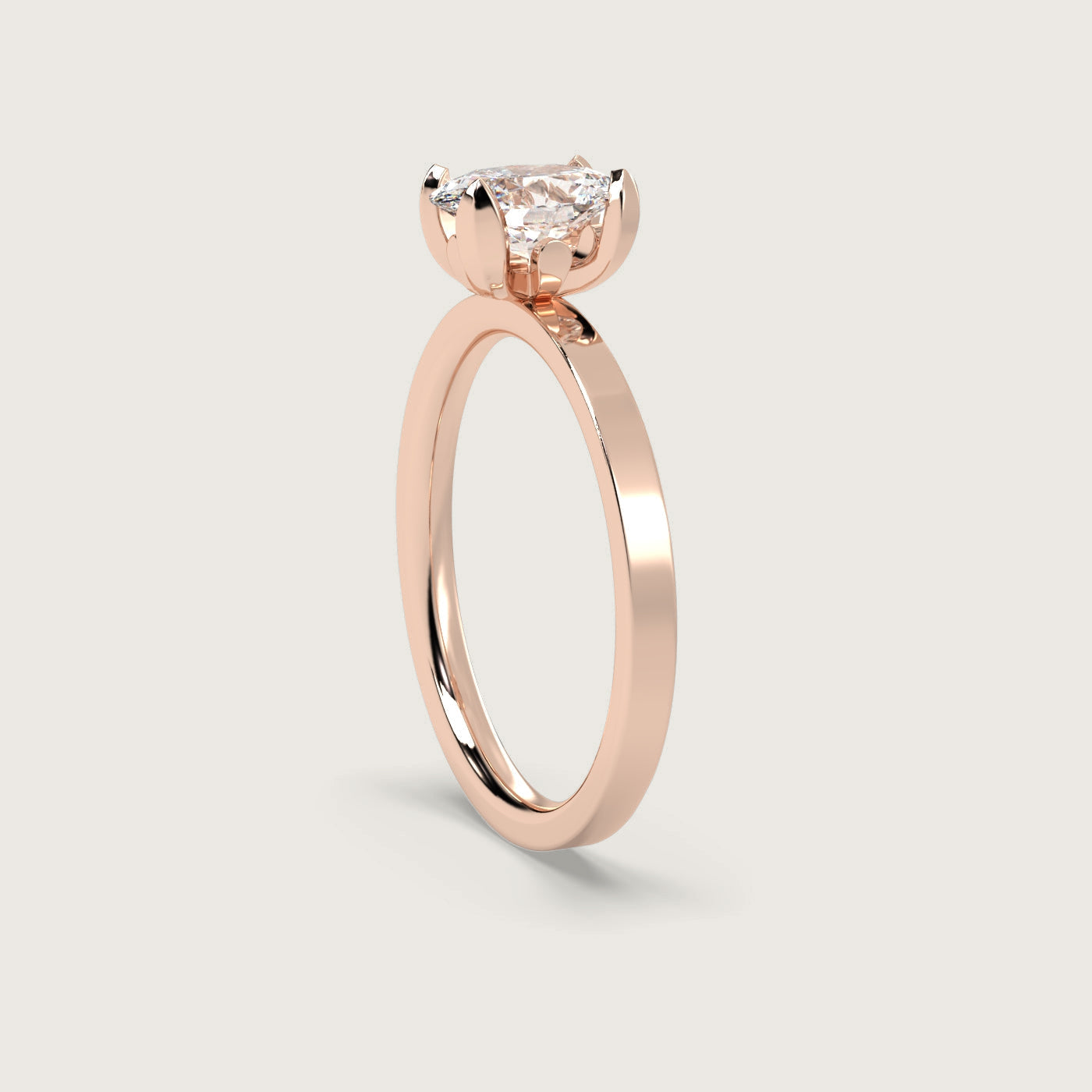 Oval Diamond Engagement Ring in Fleur de Luce Setting