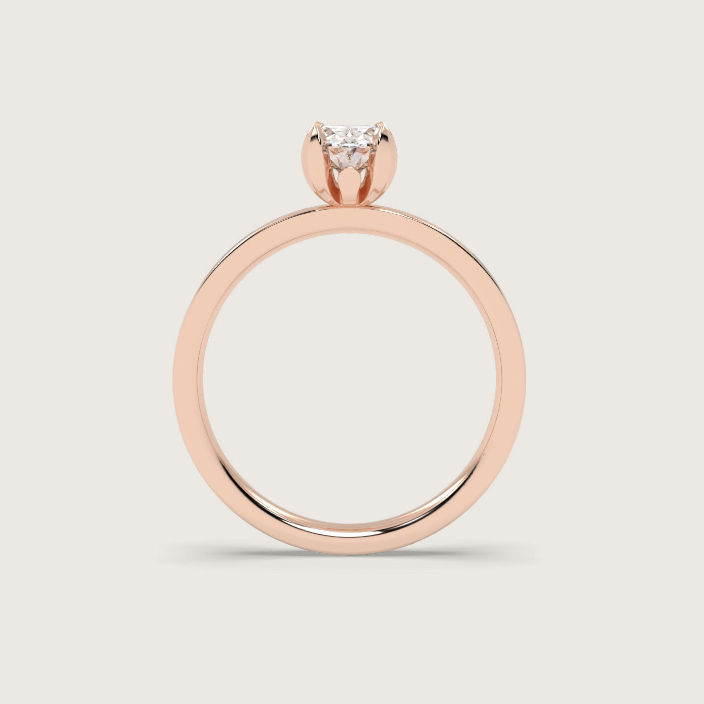 Oval Diamond Engagement Ring in Fleur de Luce Setting